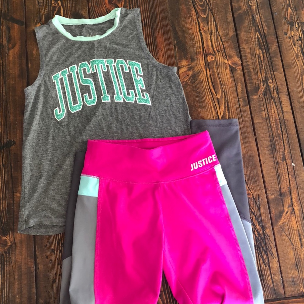 Justice set of Yoga pants and top.